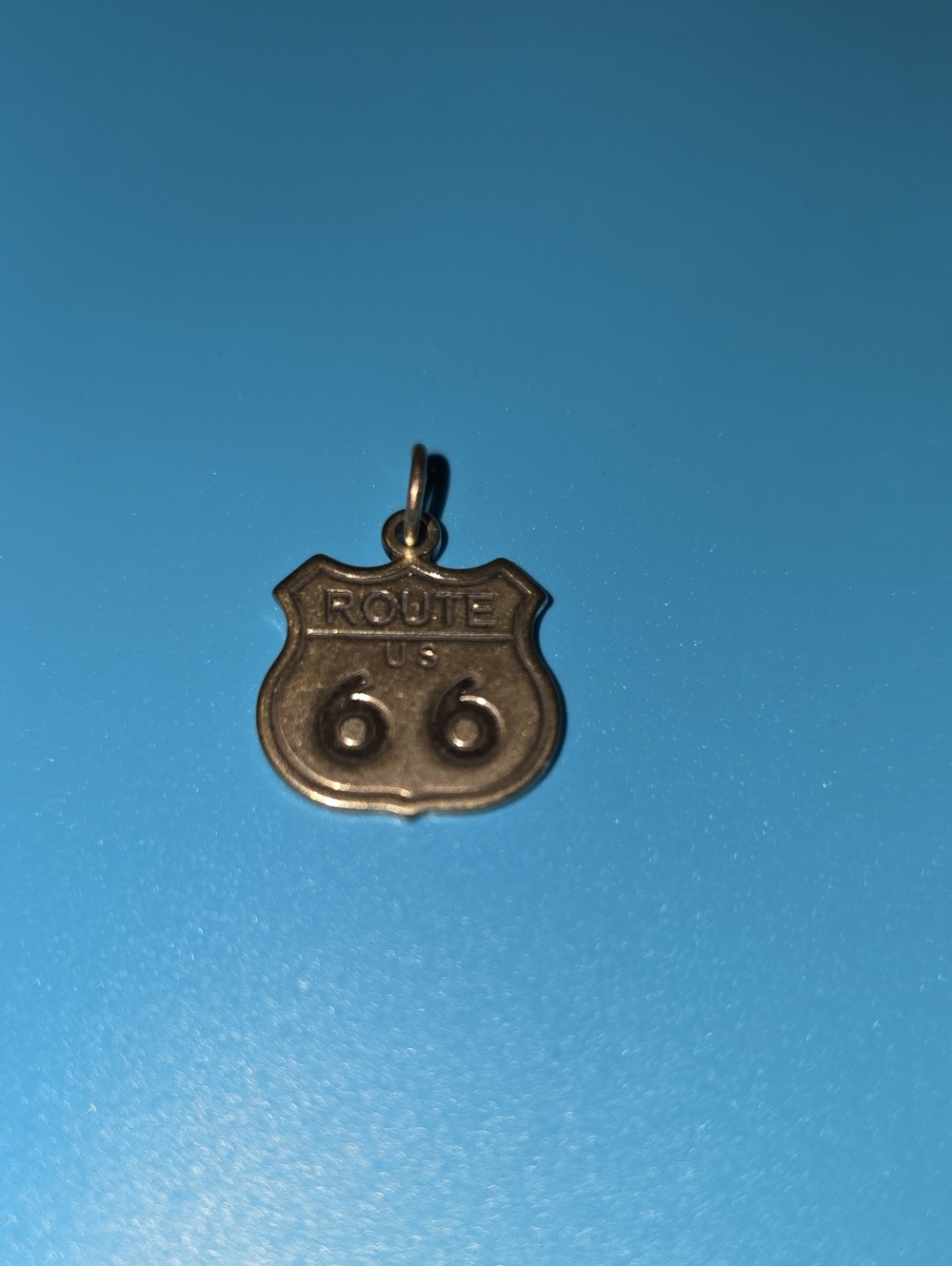 Route 66 Shield Pendant in Sterling Silver
